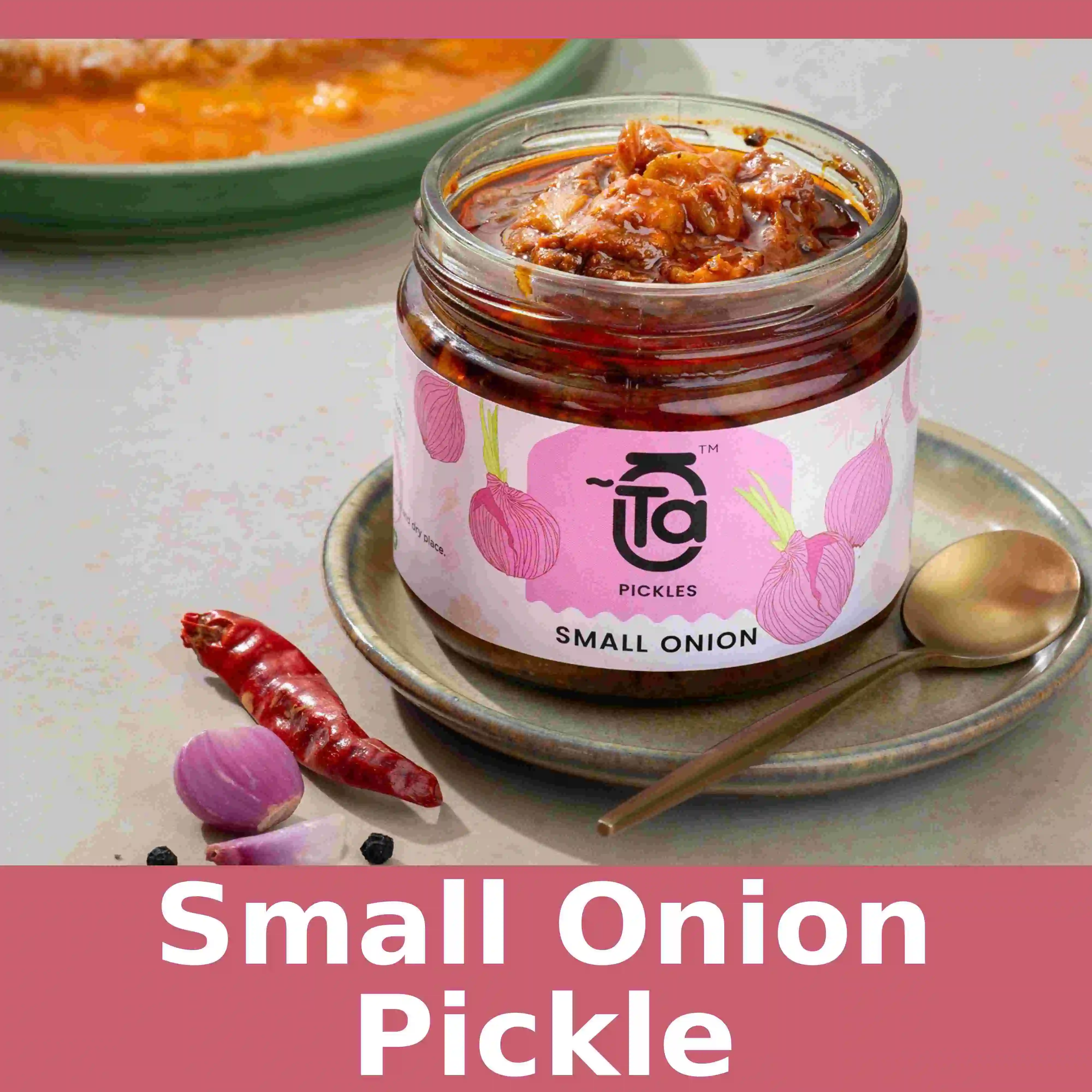 Small Onion Pickle (150 gms) - made with cold pressed oil