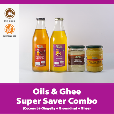 Super Saver Oils and Ghee
(Gingelly + Groundnut + Coconut + Ghee)  Oils & Ghee Combo