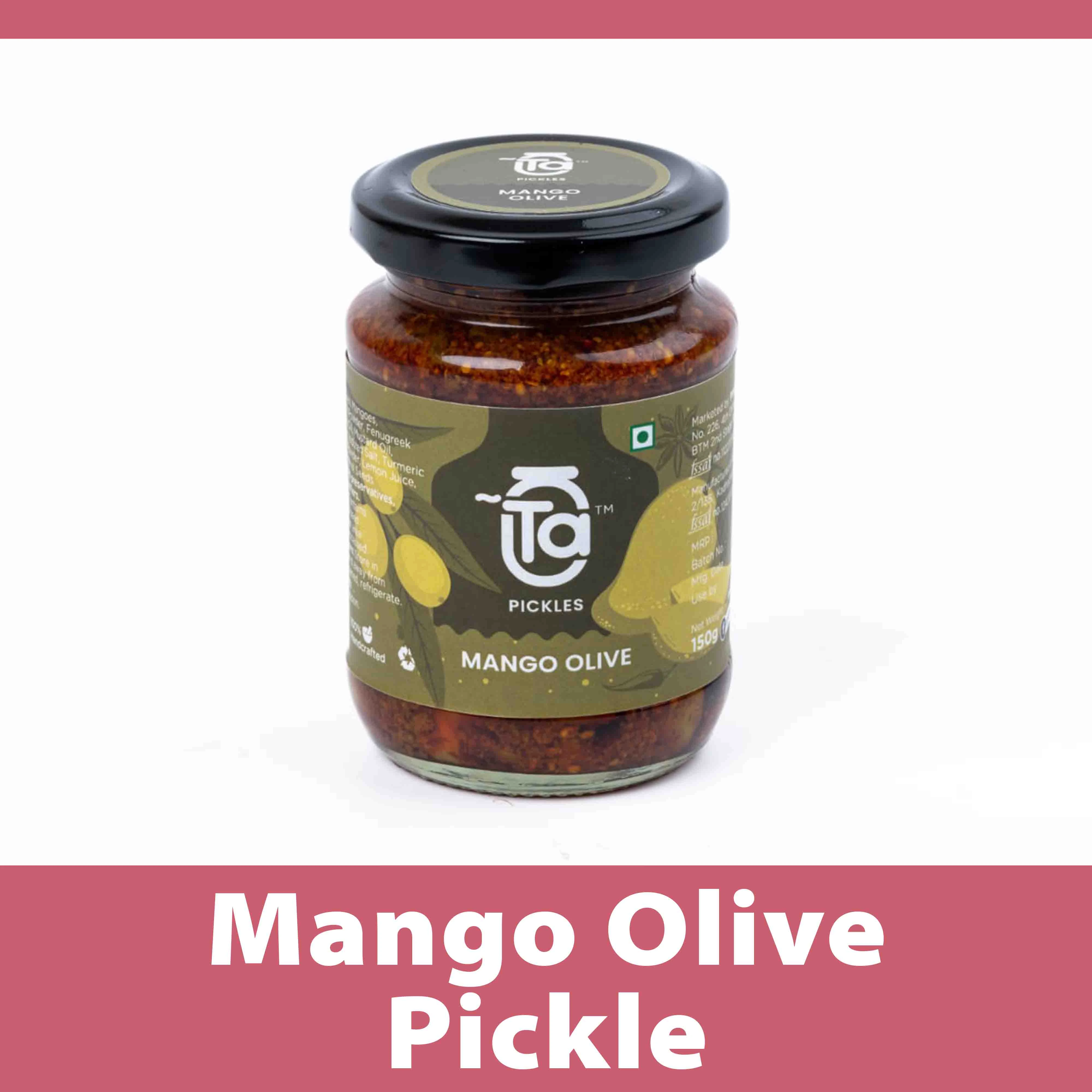 Mango Olive Pickle (150 gms) - made with cold pressed oil