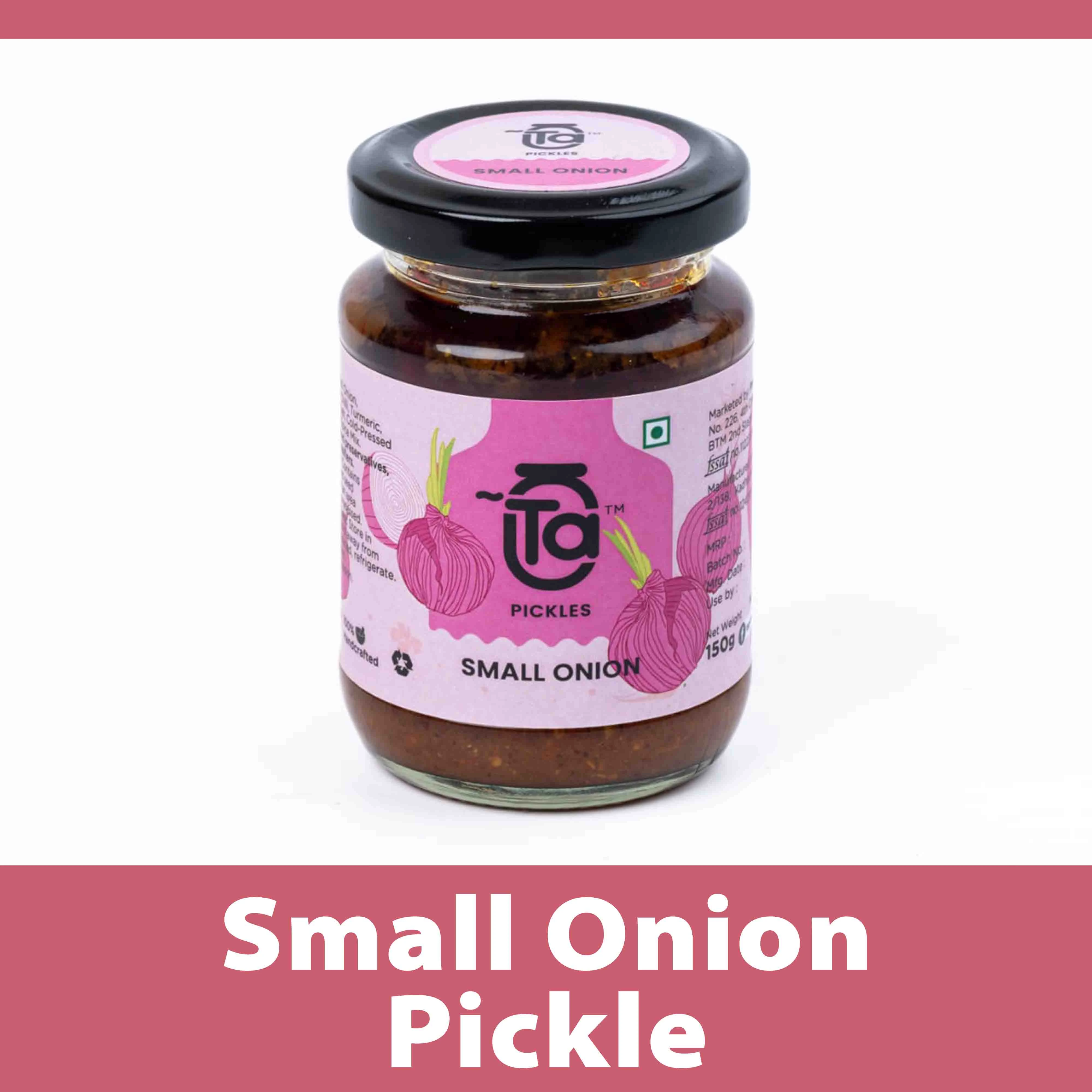 Small Onion Pickle (150 gms) - made with cold pressed oil