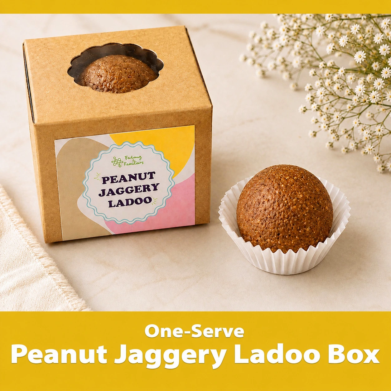 One-Serve Peanut Jaggery ladoo Box