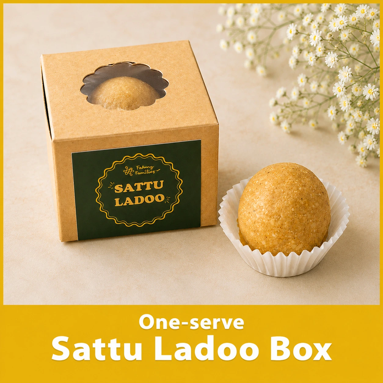 One-serve Sattu Ladoo box